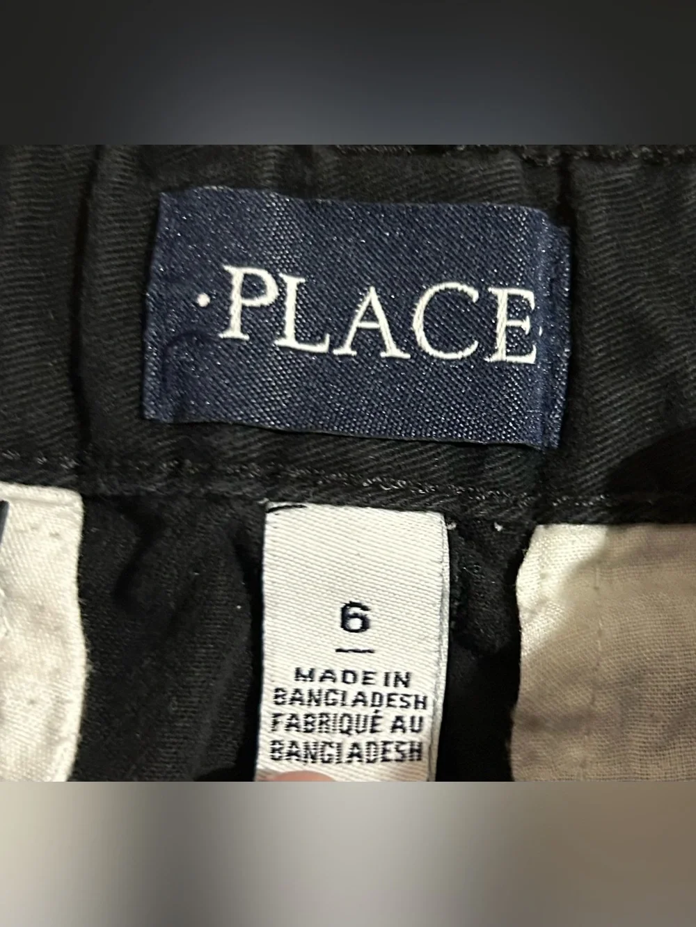 Children’s Place Black Chino Shorts for Boys Size 6